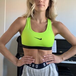 Nike Pro Neon Yellow Sports Bra